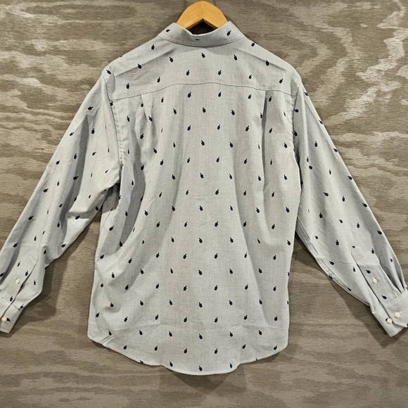 Southern Tide SZ M Nautical Bottles Dock Sport Shirt Blue Button Up Long Sleeve - Picture 3 of 11